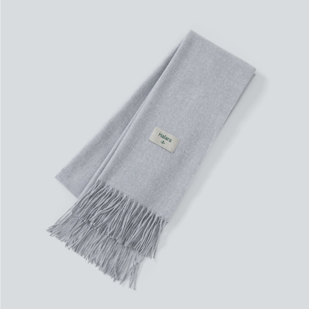 Halara Gray Scarf with Fringe
